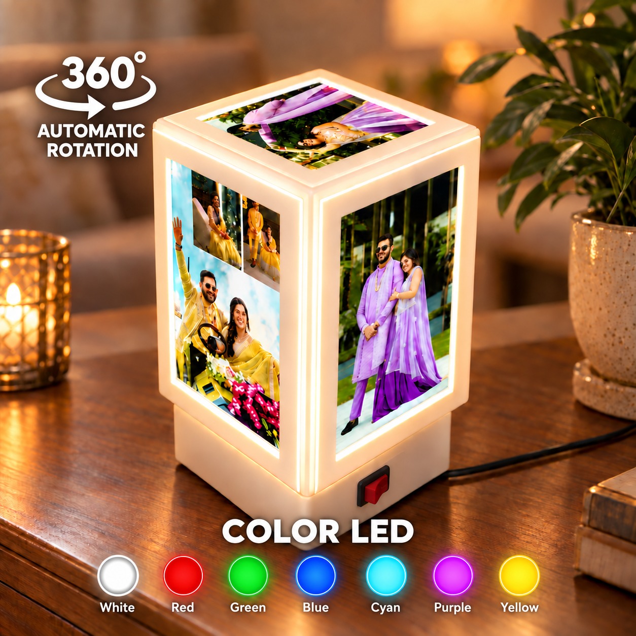 TL4 Rotating LED Photo Lamp Cube 360